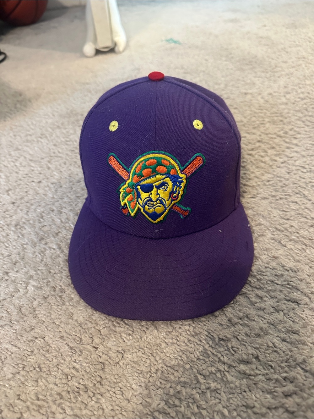 Kids Purple Pirate Baseball Cap